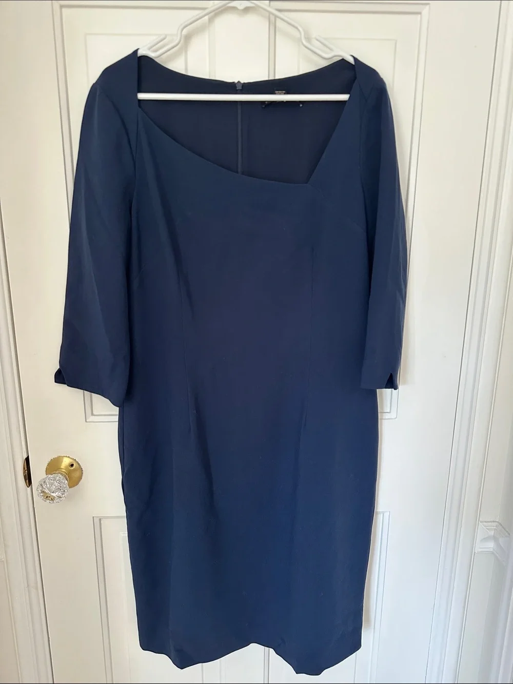 Black Halo Asymmetrical Neckline, Size 16